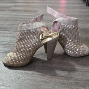 Elegant Gold High Heel Sandals